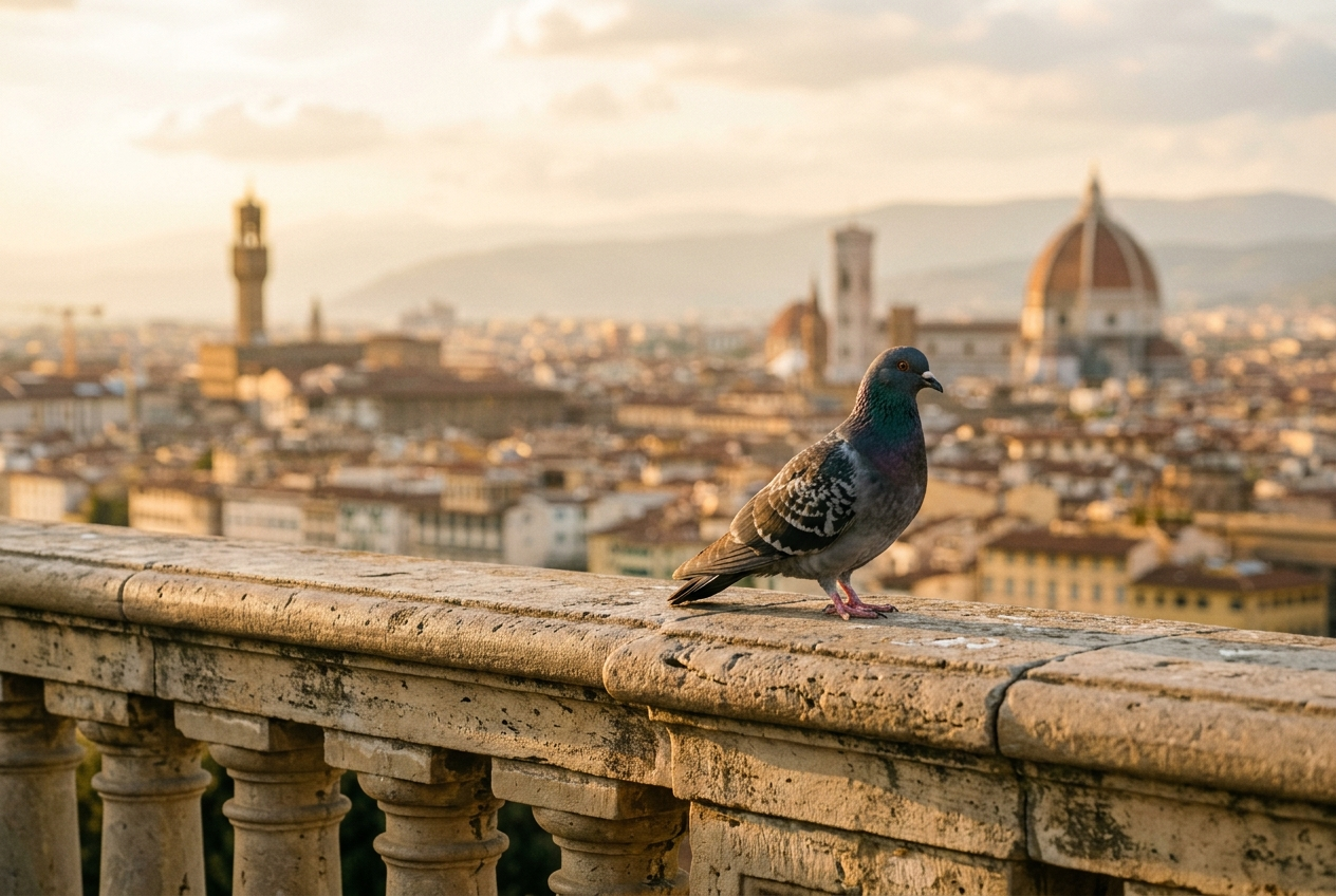イタリアで撮影した鳩